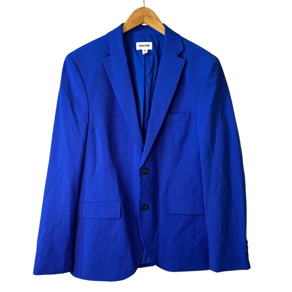 Open Edit Nordstrom New Men's Wool Blend Blazer 2 Button Blue Size 40R